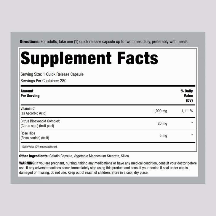 Lindberg Vitamin C 1000mg - with Bioflavonoids and Rose Hips