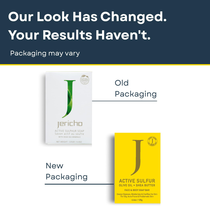 Jericho Dead Sea Sulfur Soap with Olive Oil  Helps with Acne, Psoriasis, Eczema & Blackheads  For Oily to Normal Skin  Vegan Face & Body Bar for M