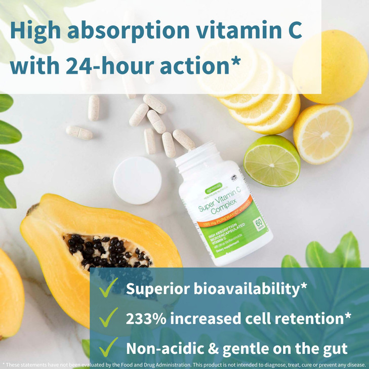 Igennus High Absorption Super Vitamin C, Clean Label Pureway-C 1000mg, Vegan