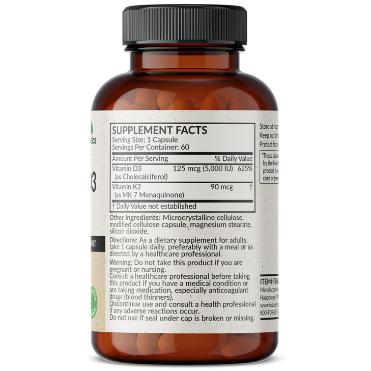 Futurebiotics Vitamin K2 (MK7) with D3 Supplement