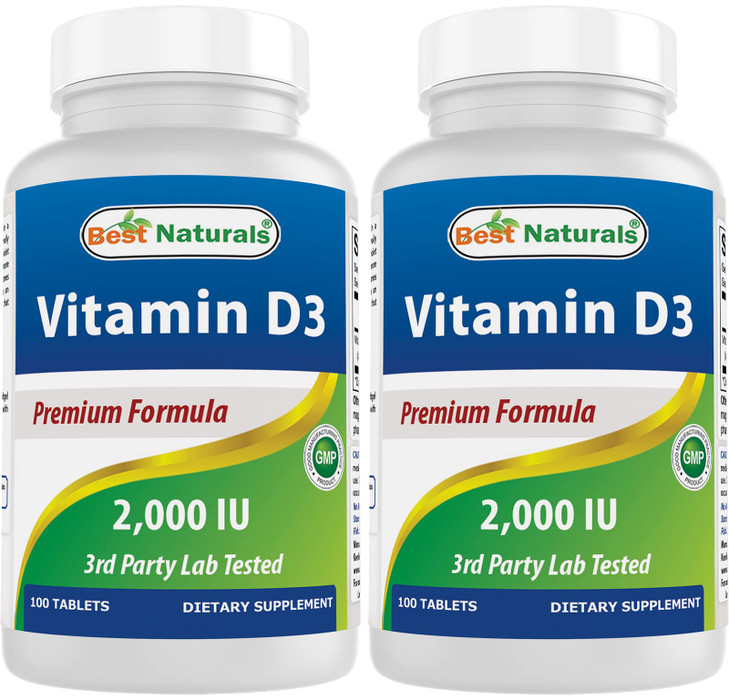 Best Naturals Vitamin D3 2000 IU (50 mcg) - 100 Tablets