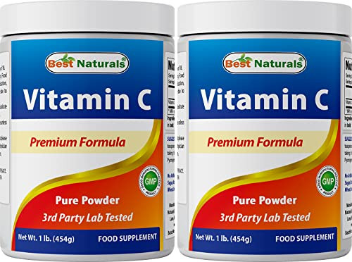 Best Naturals 100% Pure Vitamin C Powder Non-GMO 1 lb (454 Grams) Powder (Also