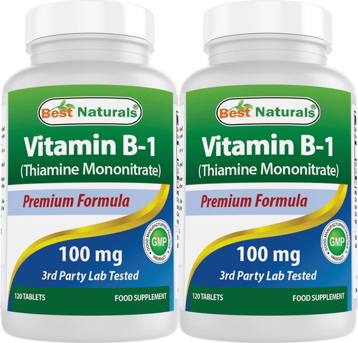 Best Naturals Vitamin B1 as Thiamine Mononitrate 100 mg 120 Tablets (120 Count