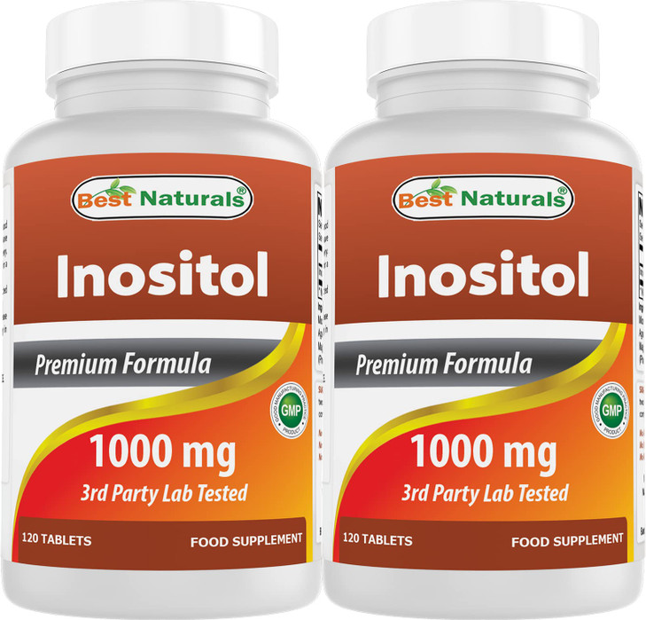 Best Naturals Inositol 1000 mg 120 Tablets (120 Count (Pack of 1)) (120 Count