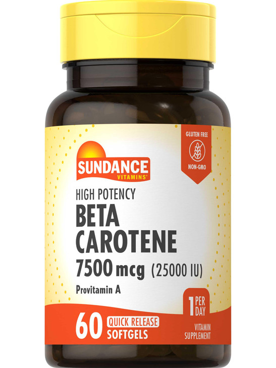 Sundance Beta Carotene 7500mcg - 60 Softgels - Provitamin