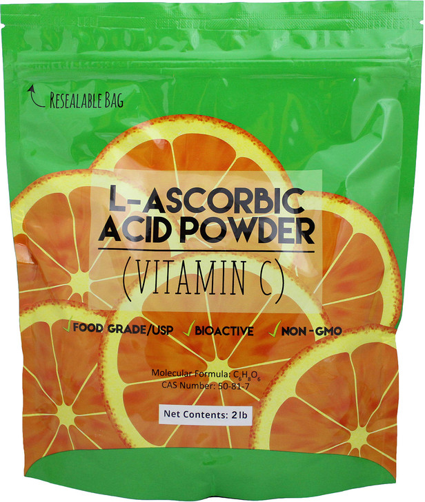 Duda Energy asc2 Bag of L-Ascorbic Acid Powder, 2 lb., 99+% Food Grade