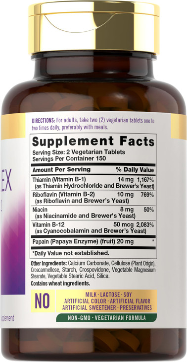 Carlyle B-Complex Vitamin with B12 - 300 Tablets