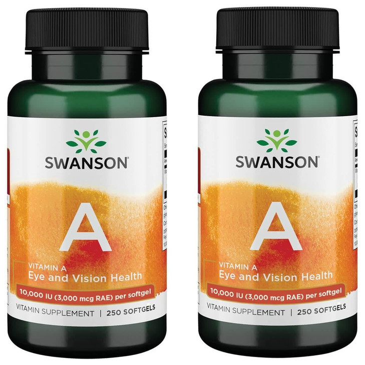 Swanson Vitamin A 10,000 IU (3,000 mcg RAE) Natural Nourishment for Bone, Skin
