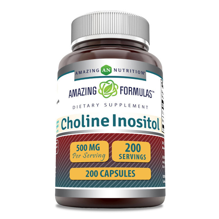 Amazing Formulas Choline & Inositol Supplement - Made in USA (1 Pack, 200 Count)
