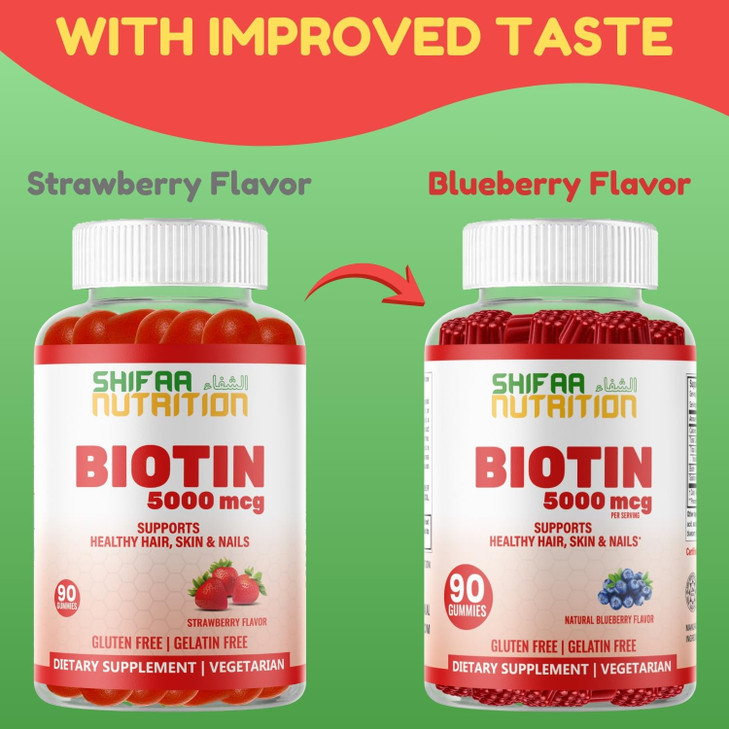 SHIFAA NUTRITION Vegan Biotin Gummies for Adult & Kids