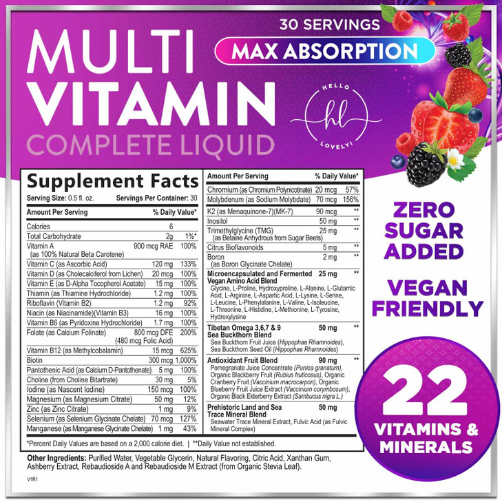 Liquid Multivitamin - Sugar Free Daily Multi Vitamin