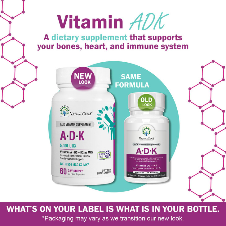 NatureGenX ADK Vitamin Supplement 5000 IU