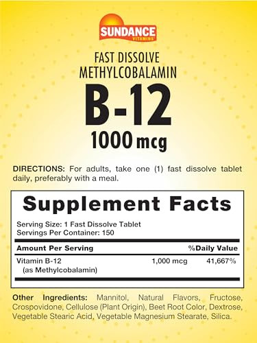 Sundance B-12 Methylcobalamin 1,000 mcg - 150 Fast Dissolve Tablets