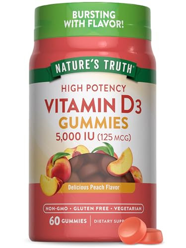 Nature's Truth Vitamin D3 Gummies - 5000 IU - 60 Count
