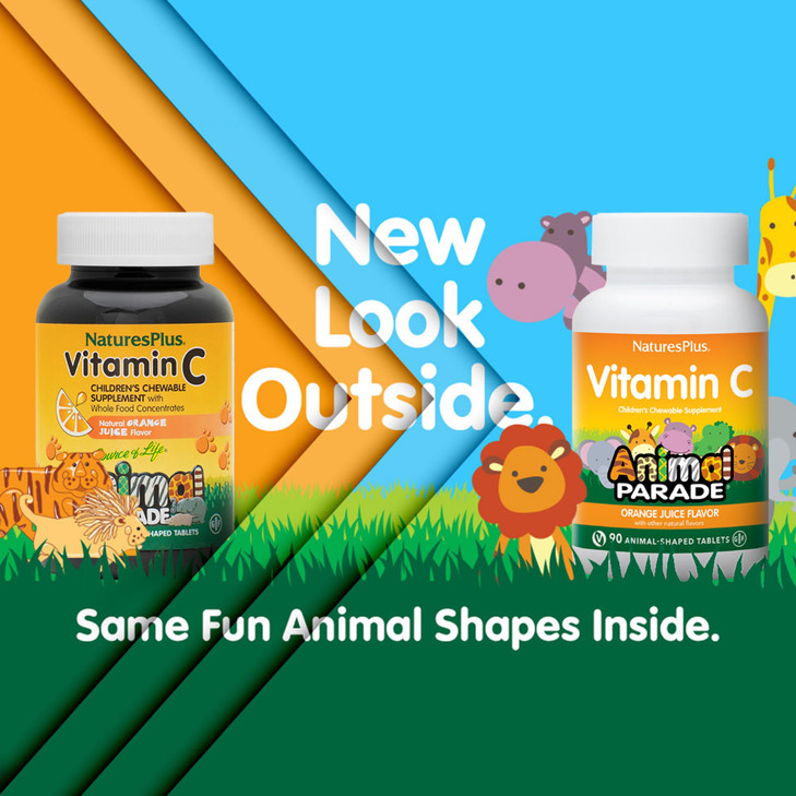 NaturesPlus Animal Parade Vitamin C Children's Chewable