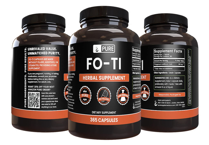 Pure Original Ingredients Fo-Ti (365 Capsules) No Magnesium Or Rice Fillers
