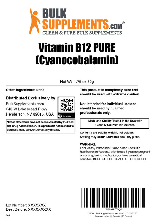 BulkSupplements.com Pure Vitamin B12 Powder