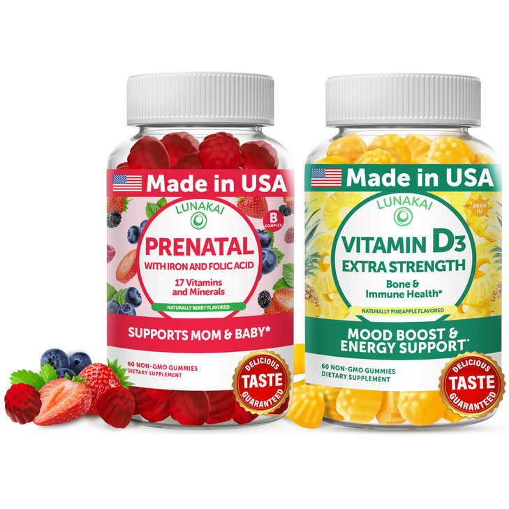Lunakai Prenatal and Vitamin D3 Gummies Bundle