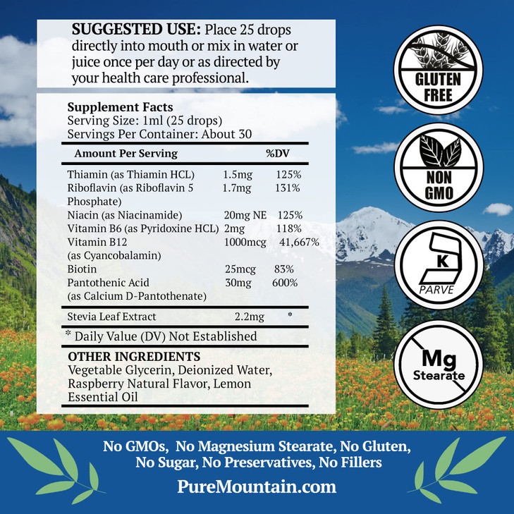 Pure Mountain Botanicals Liquid Vitamin B Complex