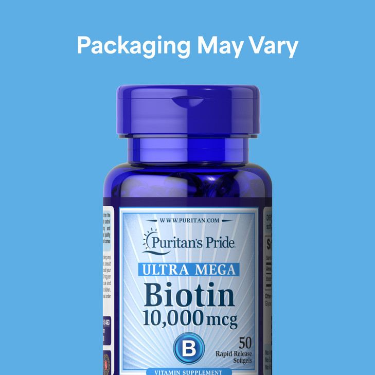 Puritan's Pride Premium Ultra Mega Biotin 10,000mcg, Dietary Supplement