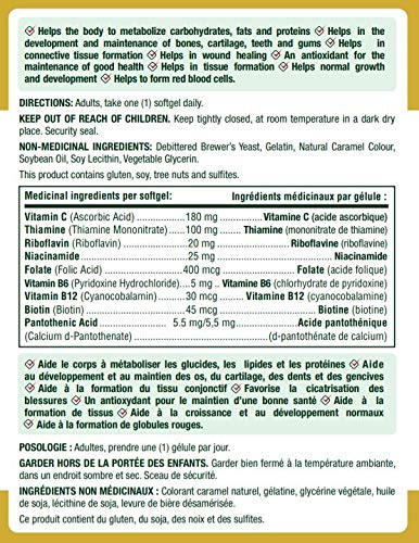 Nature's Bounty Absorbable B-Complex with Folic Acid Plus Vitamin C, 100