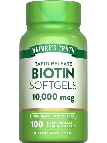 Nature's Truth Biotin 10,000mcg - Rapid Release Softgels - 100 Count