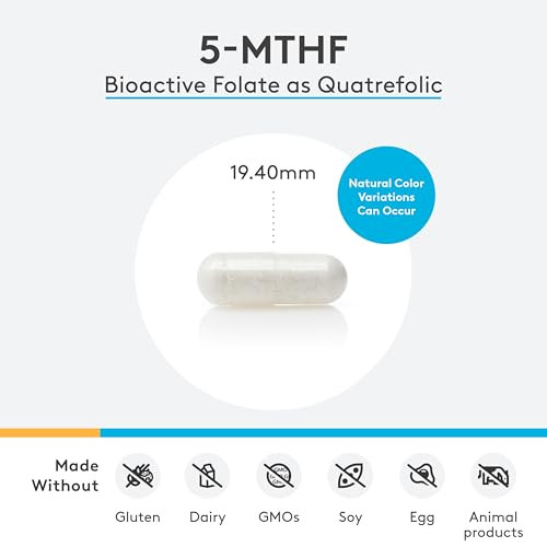 XYMOGEN 5-MTHF ES - 17,000 mcg DFE - Bioactive Folate Supplement as Quatrefolic