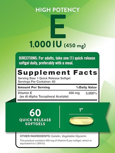 Nature's Truth Vitamin E Softgels - 1000 IU - 60 Count