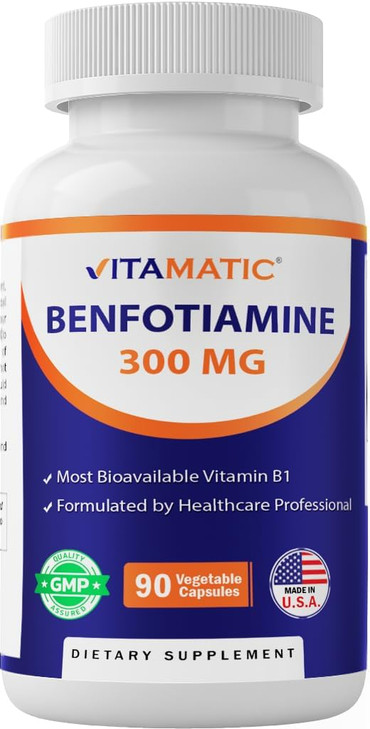 Vitamatic Benfotiamine 300 mg 90 Vegetarian Capsules