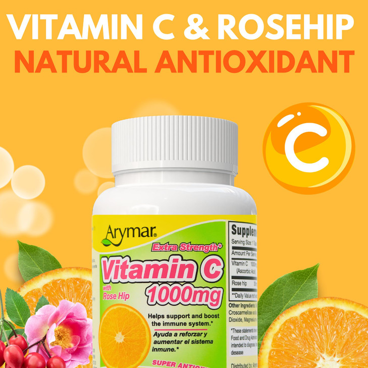 Arymar Vitamin C 1000 mg with Rosehip Extract 30 mg