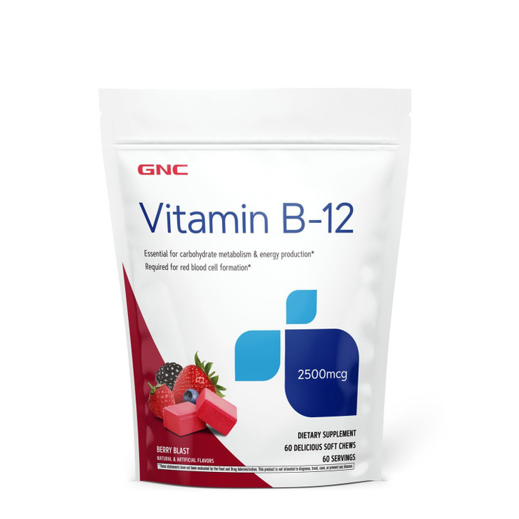 GNC Vitamin B12 2500mcg Supplement, Essential for Carbohydrate Metabolism