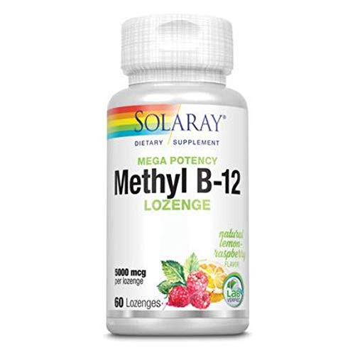 SOLARAY Methyl B12, Lozenge, Lemon (Btl-Plastic) | 5000mcg 60ct