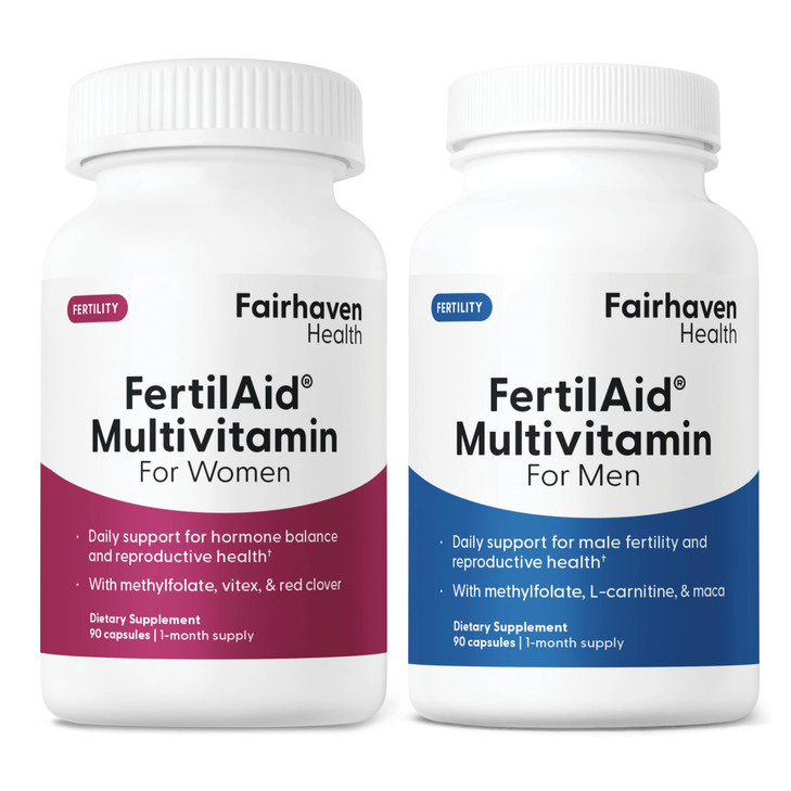 Fairhaven Health FertilAid for Men and Women Combo Fertility Supplements for Men