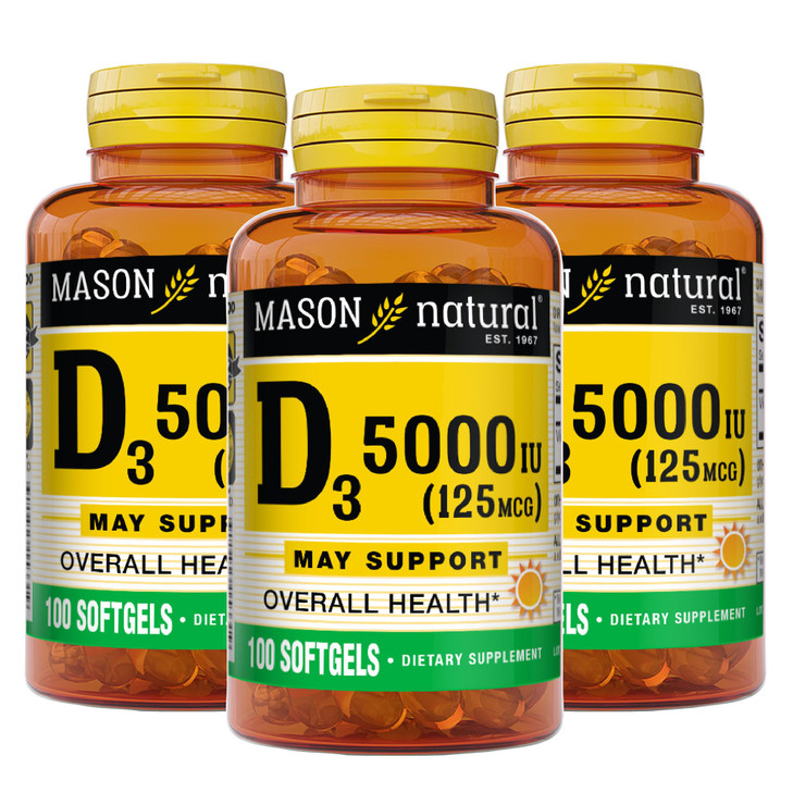MASON NATURAL Vitamin D3 125 mcg (5000 IU)