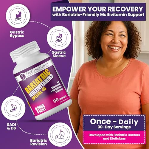 ProCare Health Bariatric Multivitamin with Iron 45mg (90 Capsules) with Reduced