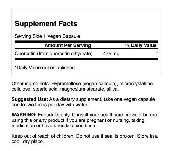 Swanson High Potency Quercetin - (60 Veggie Capsules)