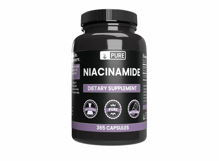 Pure Original Ingredients Niacinamide (365 Capsules) No Magnesium Or Rice