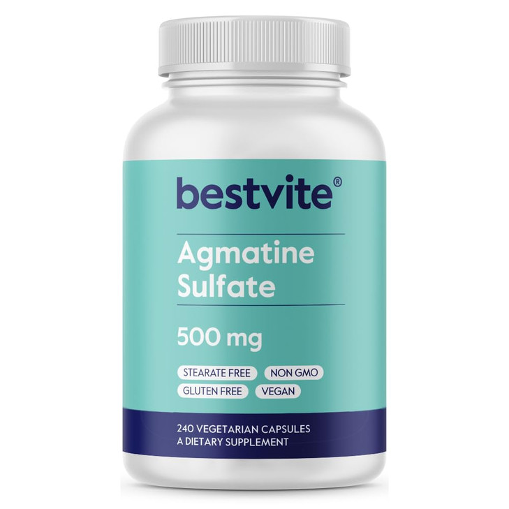 BESTVITE Agmatine Sulfate 500mg (240 Vegetarian Capsules)