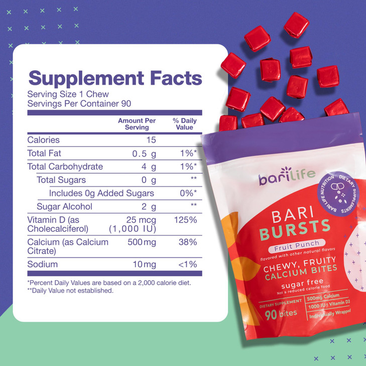 Calcium Citrate Bariatric Calcium Chews with 1000 IU Vitamin D3