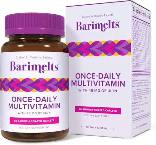 BariMelts Once Daily Bariatric Multivitamin with Iron, 60 Easy-Swallow Caplets
