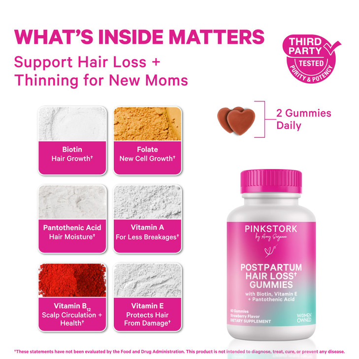 Pink Stork Postpartum Hair Loss Gummies