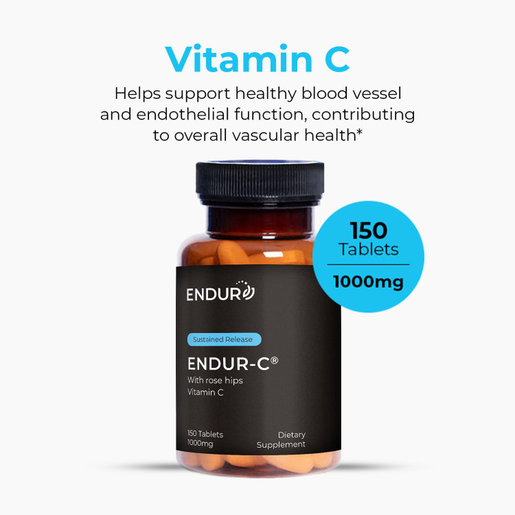 Endur ENDUR-C Vitamin C with Rose Hips, Supports Collagen Production