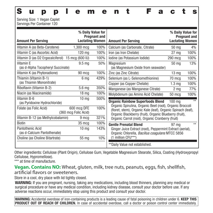 Rainbow Light High-Potency Prenatal One Multivitamin, Prenatal Health