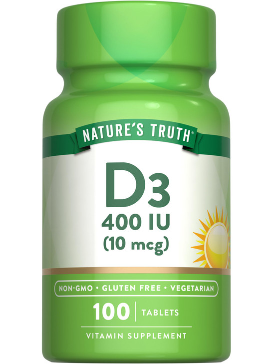 Nature's Truth Vitamin D3 - 400 iu (10 mcg) - 100 Tablets
