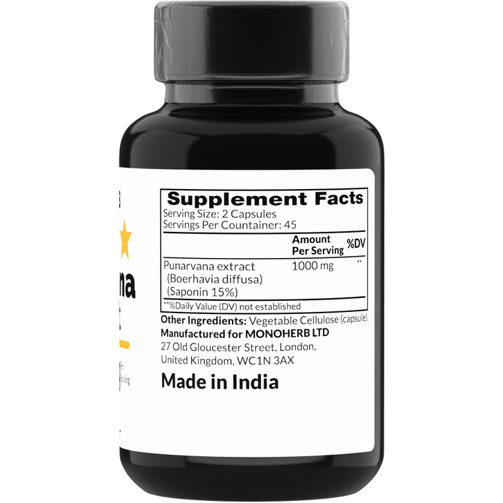 MONOHERB Punarvana 1000 mg - 90 Vegetarian Capsules