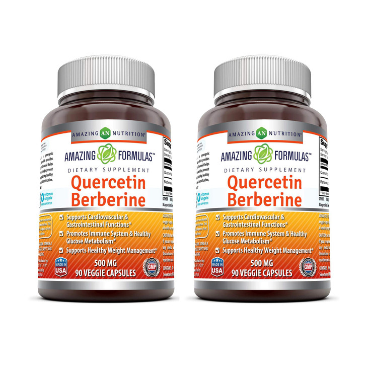 Amazing Formulas Quercetin Berberine - 250 mg Berberine and 250 mg Quercetin