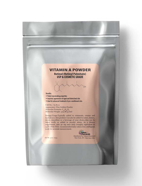 Talsen Chemicals Vitamin A Powder Retinyl Palmitate, Pure Retinol Powdered