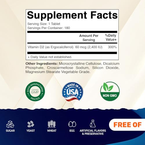 Vitamatic Vitamin D2 60 mcg (2400 IU) - Ergocalciferol