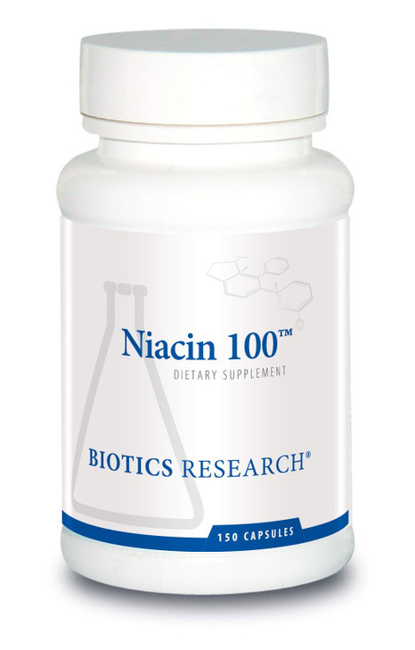 Biotics Research Niacin 100, 100 Milligram Niacin, Vitamin B3, Cholesterol, HDL