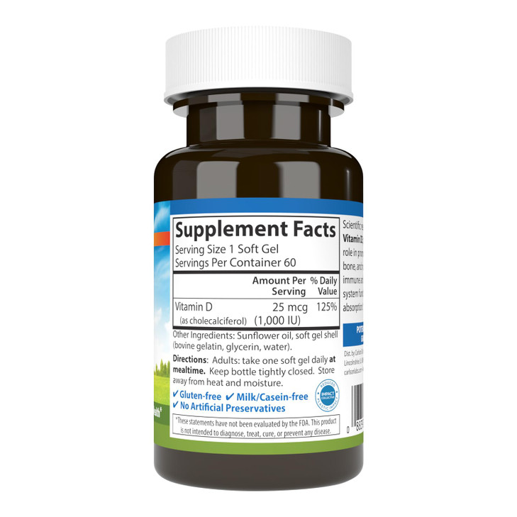 Carlson - Vitamin D3, 1000 IU (25 mcg),